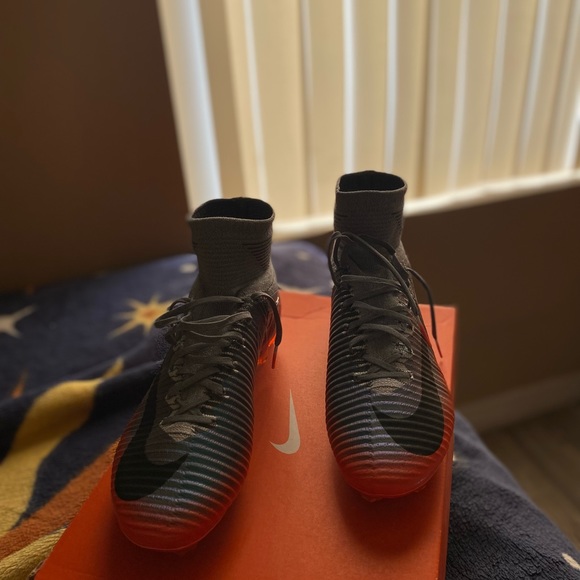High Top Nike Mercurial Superfly 5 FG Soccer Cleats Metallic Hematite/Wolf Grey main image 4